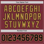 Custom Burgundy and Black Authentic Baseball Jersey with Name and Number Personalized Burgundy Black-Old Gold Authentic Baseball