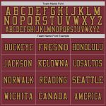 Custom Name Number Burgundy Black Old Gold Authentic Throwback Football Jersey - Personalized Team Jersey Personalized Burgundy