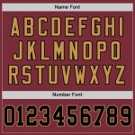 Custom Name Number Burgundy Black Old Gold Authentic Throwback Football Jersey - Personalized Team Jersey Personalized Burgundy
