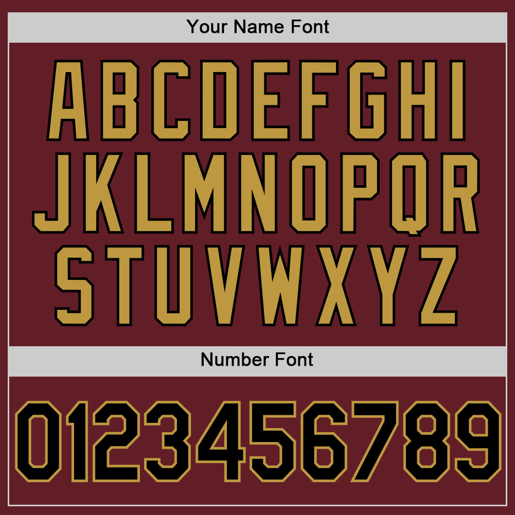 Personalized Burgundy Black-Old Gold Performance Vapor Golf Polo Shirt Team Custom Name and Number Custom Name Number Personalized Burgundy Black Gold Golf Polo Shirt - Performance Vapor Team Apparel Personalized Burgundy - Image 5