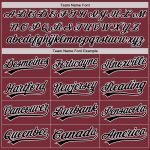Custom Burgundy Black-White Baseball Jersey - Personalized Sportswear for Fans Personalized Burgundy Black-White Baseball