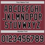 Custom Burgundy Black-White Baseball Jersey - Personalized Sportswear for Fans Personalized Burgundy Black-White Baseball