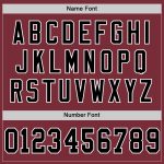 Custom Burgundy Black and White Throwback Football Jersey Personalized Burgundy Black-White Mesh Throwback Football Jersey