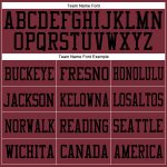Personalized Burgundy and Black Football Jersey - Custom Mesh Sport Shirt Personalized Burgundy Burgundy-Black Mesh Football