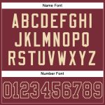 Personalized Burgundy Cream Football Jersey - Custom Mesh Sports Apparel Personalized Burgundy Burgundy-Cream Mesh Football