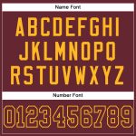 Personalized Burgundy Gold Mesh Football Jersey - Custom Sports Apparel Personalized Burgundy Burgundy-Gold Mesh Football