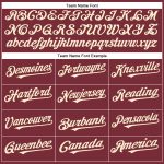 Personalized Burgundy Baseball Jersey with Cream Accents - Custom Sports Apparel Personalized Burgundy Cream Baseball Jersey