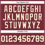Personalized Burgundy Baseball Jersey with Cream Accents - Custom Sports Apparel Personalized Burgundy Cream Baseball Jersey