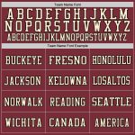 Personalized Authentic Football Jersey in Burgundy Cream-Black Mesh Personalized Burgundy Cream-Black Mesh Authentic Football