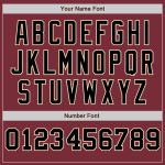 Custom Name Number Burgundy Cream Black Pinstripe Baseball Jersey Authentic Fashion Team Personalized Burgundy Cream-Black