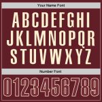 Custom Team Name Number Burgundy Cream Performance Golf Polo Shirt Personalized Burgundy Cream Performance Vapor Golf Polo