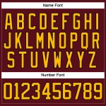 Personalized Burgundy Gold Black Hockey Jersey with Lace Neck Design Personalized Burgundy Gold-Black Hockey Lace Neck Jersey