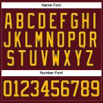 Personalized Burgundy Gold Navy Hockey Jersey with Lace Neck Design Personalized Burgundy Gold-Navy Hockey Lace Neck Jersey