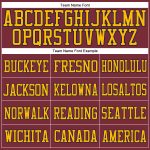 Custom Personalized Football Jersey - Burgundy Gold-Navy Mesh with Name and Number Personalized Burgundy Gold-Navy Mesh Authentic
