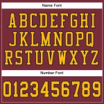 Custom Personalized Football Jersey - Burgundy Gold-Navy Mesh with Name and Number Personalized Burgundy Gold-Navy Mesh Authentic