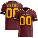 Personalized Burgundy and Gold Navy Football Jersey - Custom Mesh Sportswear 2 Personalized Burgundy Gold-Navy Mesh Football
