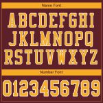 Personalized Authentic Football Jersey in Burgundy Gold and White Mesh Personalized Burgundy Gold-White Mesh Authentic Football