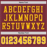 Custom Personalized Burgundy Football Jersey with Gold-White Mesh Design | Authentic Throwback Team Name and Number Personalized