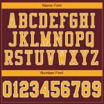 Personalized Burgundy Gold White Football Jersey - Custom Mesh Jersey 2 Personalized Burgundy Gold-White Mesh Football Jersey