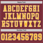 Personalized Burgundy Gold White Football Jersey for Men Women Kids - Size 3 Personalized Burgundy Gold-White Mesh Football
