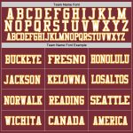 Personalized Burgundy Gold White Football Jersey for Men Women Kids - Size 3 Personalized Burgundy Gold-White Mesh Football