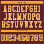 Personalized Burgundy Gold-White Football Jersey - Custom Mesh Team Apparel Personalized Burgundy Gold-White Mesh Football
