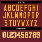 Personalized Burgundy Gold White Mesh Football Jersey - Split Design Fashion Personalized Burgundy Gold-White Mesh Split