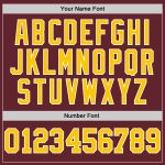 Personalized Burgundy and Gold Performance T-Shirt for Custom Team Apparel Personalized Burgundy Gold-White Performance T-Shirt