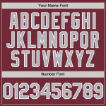 Custom Name & Number Baseball Jersey - Personalized Burgundy Gray-White Line Authentic Team Jersey Personalized Burgundy