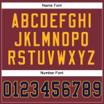 Custom Name and Number Burgundy Navy Gold Mesh Football Jersey - Personalized Authentic Team Jersey Personalized Burgundy