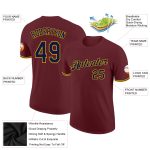 Custom Burgundy and Navy Gold Performance T-Shirt for Men and Women Personalized Burgundy Navy-Gold Performance T-Shirt