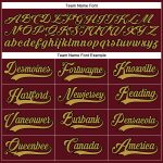 Personalized Burgundy Black Gold Hockey Lace Neck Jersey - Custom Team Apparel Personalized Burgundy Old Gold-Black Hockey