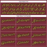 Custom Burgundy Performance T-Shirt for Men and Women - Old Gold-Black Design Personalized Burgundy Old Gold-Black Performance