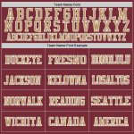 Custom Name Number Personalized Burgundy Old Gold White Football Jersey Authentic Throwback Mesh Team Jersey Personalized