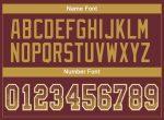 Custom Team Football Jersey with Personalized Name & Number in Burgundy, Old Gold and White Mesh - Drift Style Personalized