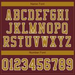 Custom Burgundy and Old Gold-White Football Jersey for Men, Women, Kids - Personalized Sports Apparel Personalized Burgundy