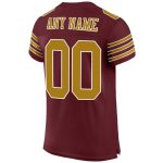 Custom Burgundy and Old Gold-White Football Jersey for Men, Women, Kids - Personalized Sports Apparel Personalized Burgundy