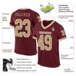 Personalized Burgundy Old Gold White Throwback Football Jersey Mesh Personalized Burgundy Old Gold-White Mesh Throwback Football