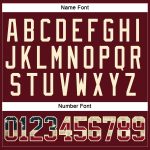 Personalized Vintage Burgundy USA Flag Black Cream Hockey Jersey with Lace Neck Personalized Burgundy Vintage USA Flag Black-Cream
