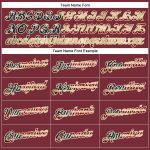Custom Burgundy Vintage USA Flag T-Shirt with Team Name and Number - Cream Performance Fabric Personalized Burgundy Vintage