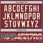 Custom Name and Number Burgundy Vintage Authentic USA Flag Baseball Jersey - Personalized Team Jersey Personalized Burgundy