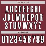 Personalized Burgundy Baseball Jersey with White and Black Details for Customization Personalized Burgundy White-Black Baseball