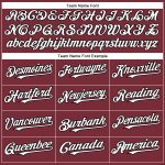 Custom Burgundy Black White Baseball Jersey for Men and Women Personalized Burgundy White-Black Baseball Jersey