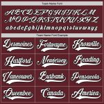 Personalized Burgundy White Black Hockey Jersey Custom Team Apparel Personalized Burgundy White-Black Hockey Jersey