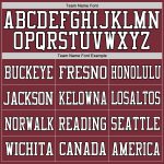 Custom Name Number Football Jersey, Personalized Burgundy White-Black Mesh Authentic Design Personalized Burgundy White-Black