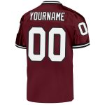 Custom Throwback Football Jersey with Personalized Name and Number, Burgundy White-Black Mesh, Authentic Team Gear Personalized