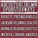 Personalized Burgundy Mesh Football Jersey with White and Black Details - Size 2 Personalized Burgundy White-Black Mesh Football