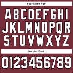 Personalized Burgundy Black White Throwback Football Jersey Mesh Design Personalized Burgundy White-Black Mesh Throwback