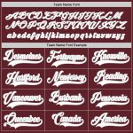 Personalized Burgundy and Blue Hockey Jersey for Men and Women - Custom Sports Apparel Personalized Burgundy White-Blue Hockey