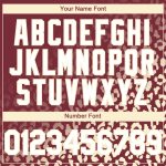 Personalized 3D Leopard Print Burgundy White-Cream Fashion Baseball Jersey Personalized Burgundy White-Cream 3D Leopard Print